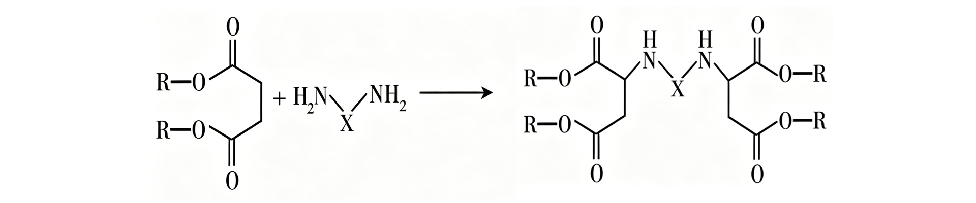 Synthese von Polyasparagins&auml;ureester durch Michael-Addition
